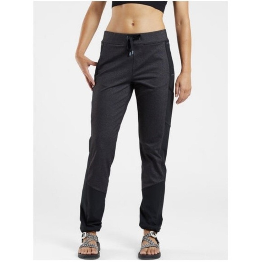 Title Nine Ascent Hiking Pants Black Gray Color Block Jogger Pockets Size Small